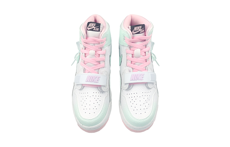 Jordan Legacy 312 Cushioning, Wear Resistant High top Vintage Basketball Shoes Women’s White Green Pink