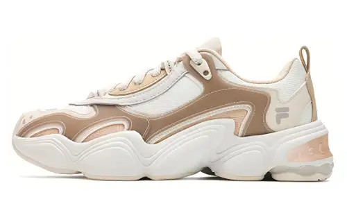 FILA FUSION TENACITY Textile, Synthetic Leather Low top Chunky Sneakers Women's Wolf Gray White