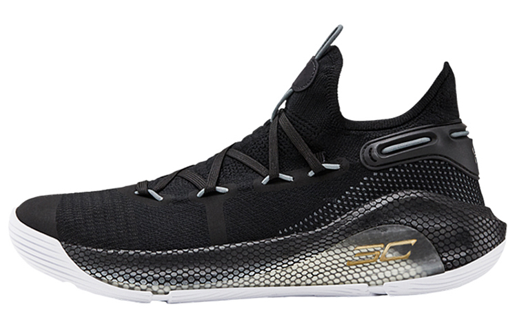 Under Armour Curry 6 Curry 6 wear-resistant low-top practical basketball shoes men's black gold