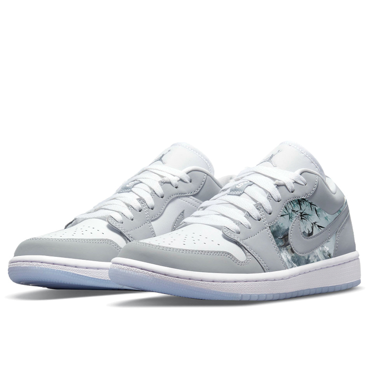 Jordan Air Jordan 1 Vintage Basketball Shoes Women’s Low Top Gray/White