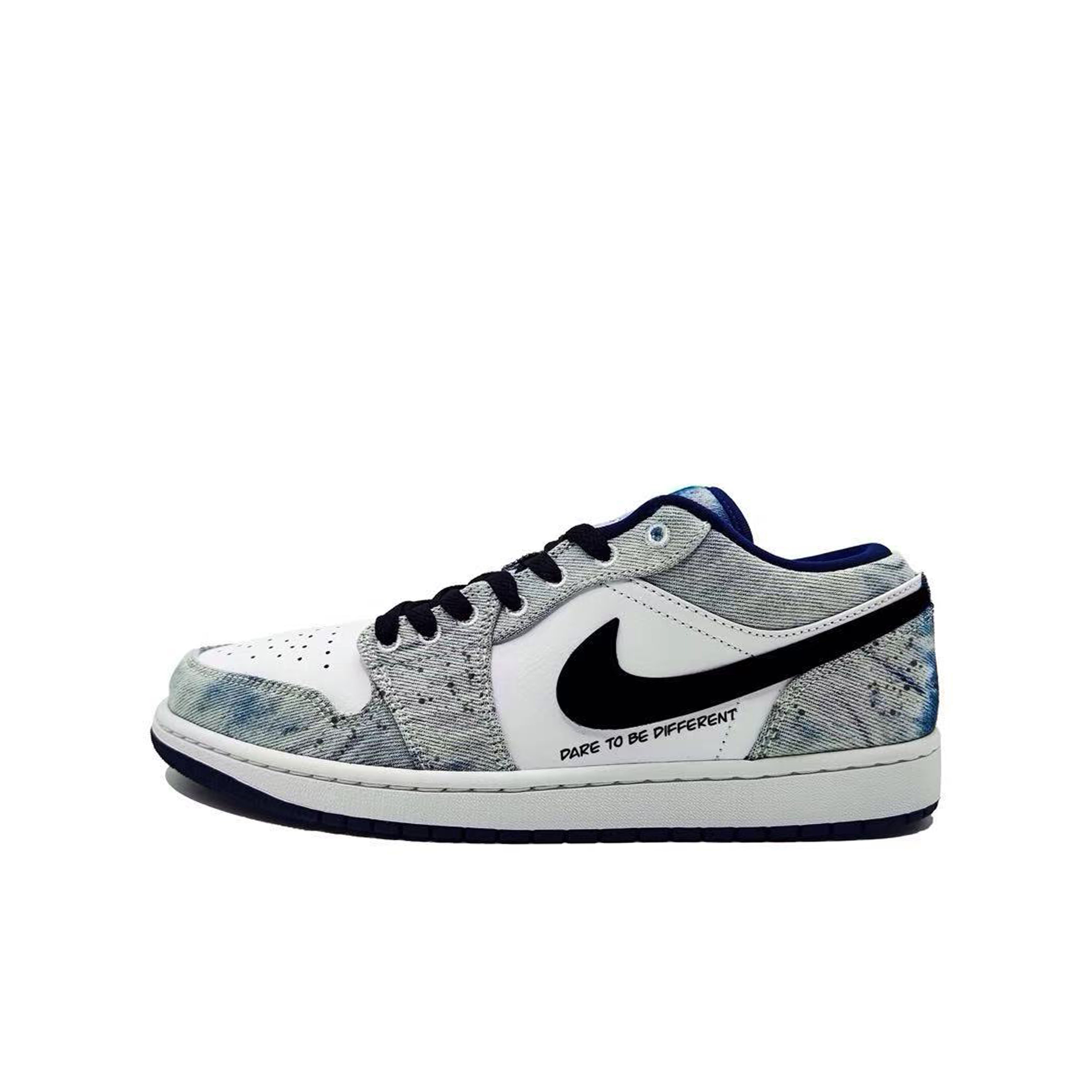 Jordan Air Jordan 1 Infinity Abrasion Resistant Low top Vintage Basketball Shoes Men’s White Blue