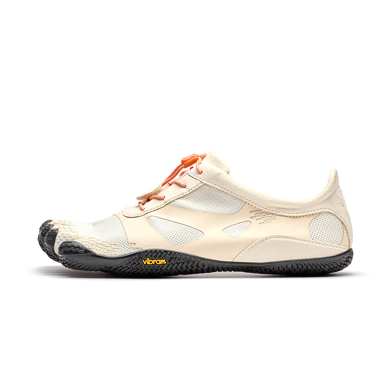 Vibram KSO EVO Five Finger Shoes Fitness Barefoot Squat Weightlifting Sports Shoes Anti-slip Breathable Support Quick-drying Low-top Training Shoes Men's Ivory White