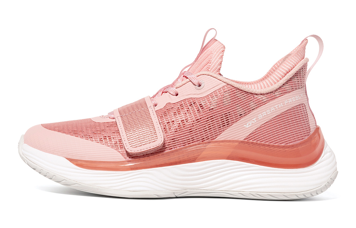 VOIT Cushioning, Slip Resistant, And Abrasion Resistant Low Top Basketball Shoes Unisex Pink