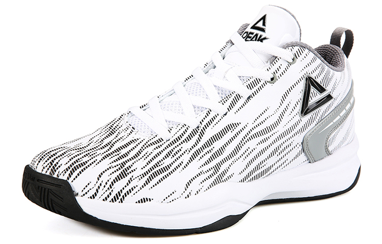 PEAK Synthetic Leather, Textile Cushioning Slip Resistant Abrasion Resistant Support Low top Basketball Shoes Men’s