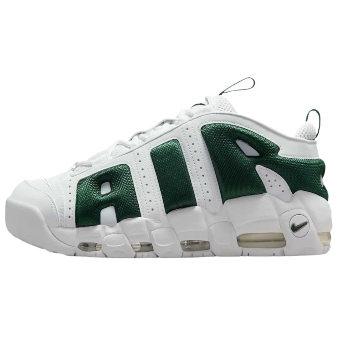 Nike Air More Uptempo Comfortable Low top Vintage Basketball Shoes Men's White Green