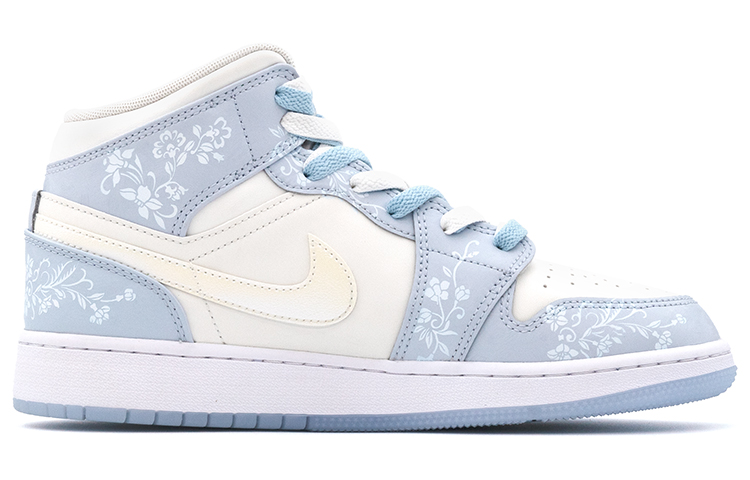 Jordan Air Jordan 1 Mid top Vintage Basketball Shoes Women’s Blue