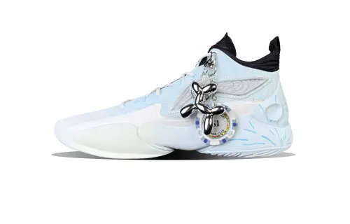 Li Ning YuShuai 18 Slip Resistant, Abrasion Resistant, Rebound High top Basketball Shoes Men's White Blue
