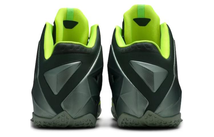 Мужские кроссовки Nike Lebron 11 Dunkman (зеленый / серый) — Зелёный / серый — фото 3