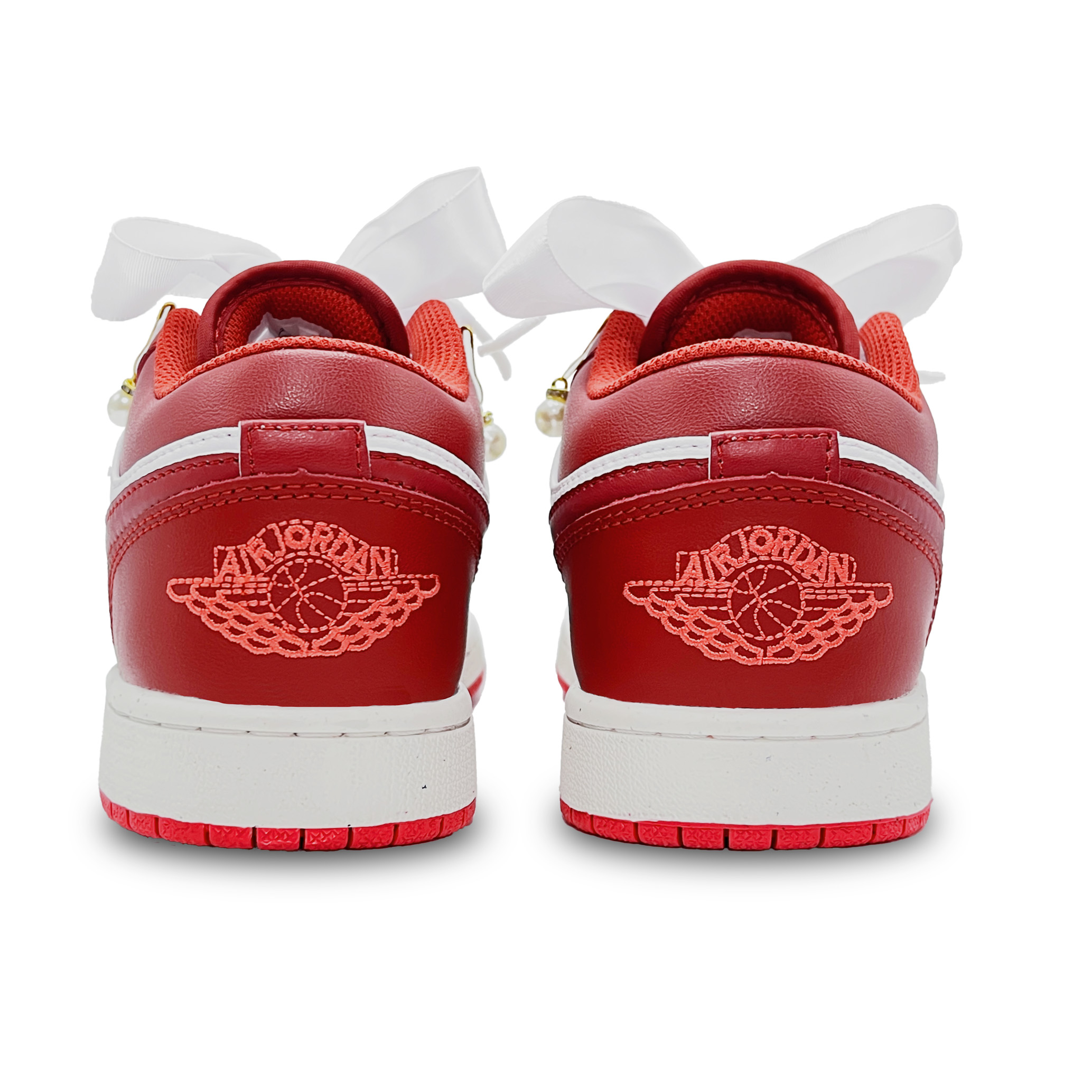 Jordan Air Jordan 1 Vintage Basketball Shoes Unisex Low Top Red, White, Gold