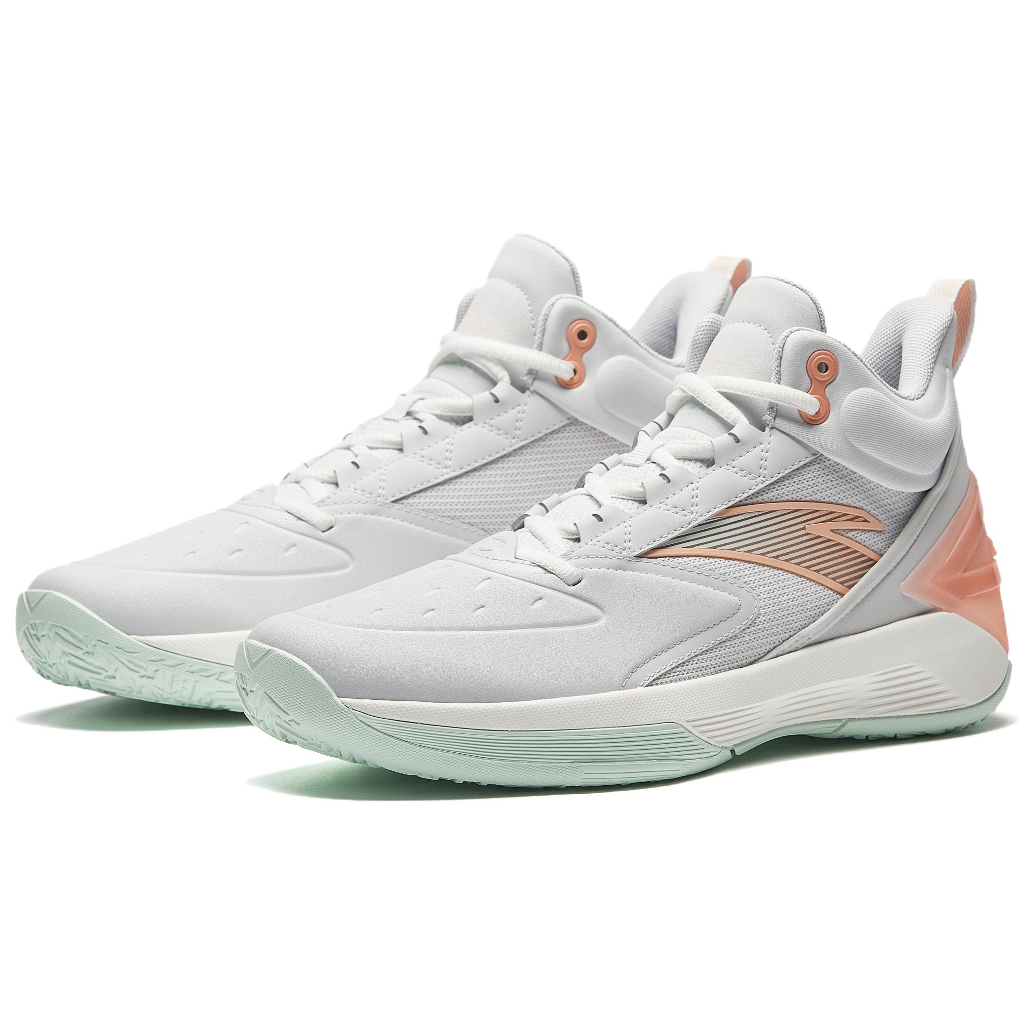 Anta Attack BM Slip Resistant Abrasion Resistant Grip High top Basketball Shoes Men’s Sand Grain Gray