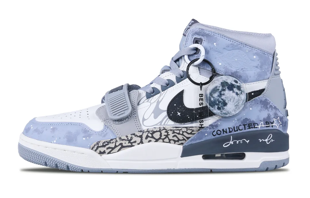 Jordan Legacy 312 High top Vintage Basketball Shoes Men's Tranquil Gray