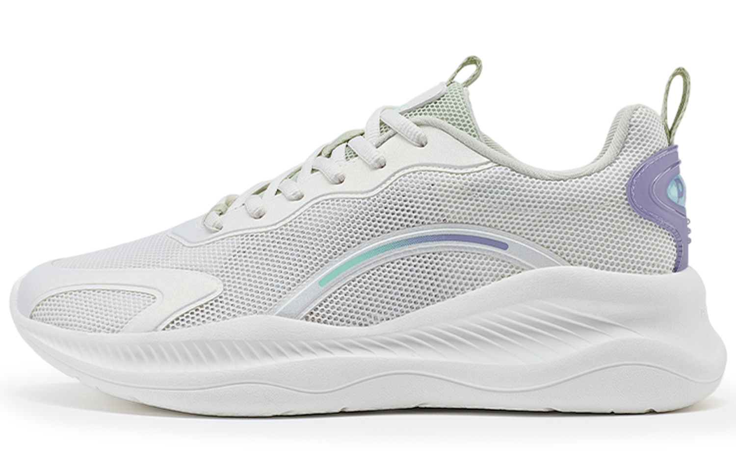 PEAK Cushioning Slip Resistant Abrasion Resistant Breathable Low top Training Shoes Women’s Beige White Purple