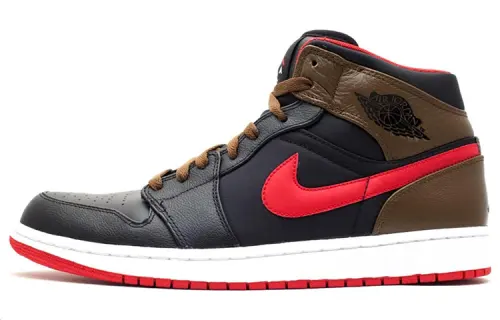 Jordan 1 Phat Black Red Olive