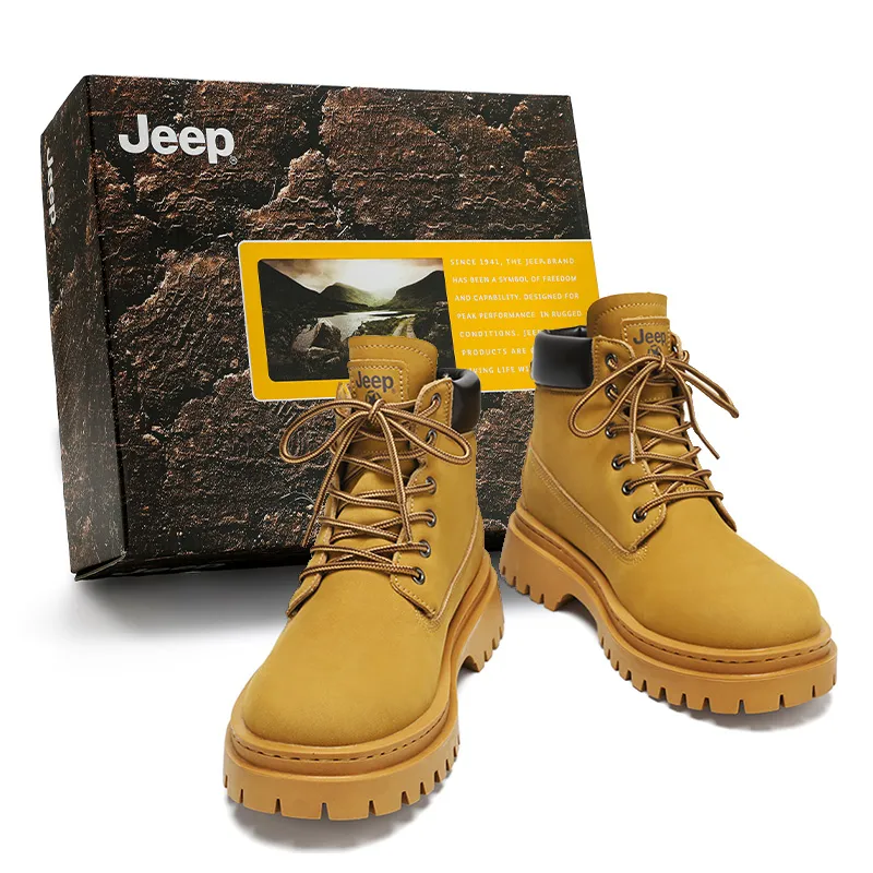Jeep Classic Yellow Boots Short Snow Boots Men's Earth Yellow