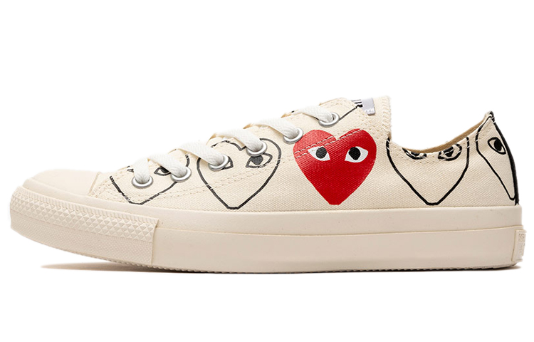Converse Cdg X Chuck Taylor All StarMulti Heart 'Creamwhite Red'