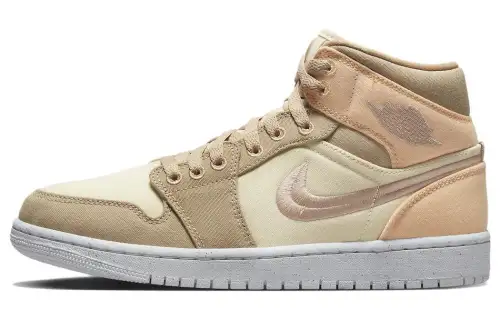 Jordan 1 Mid Se Canvas Khaki Women's