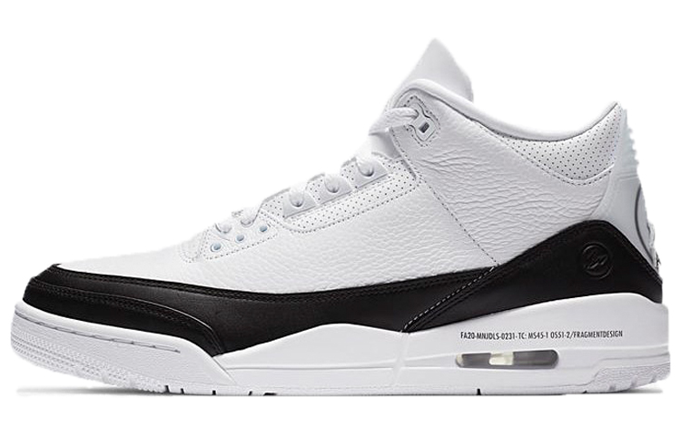 Фрагмент дизайн x Jordan Air Jordan 3 Sp Hiroshi Fujiwara средней высоты винтаж баскетбольные кроссовки мужские и женские фасон унисекс черный белый