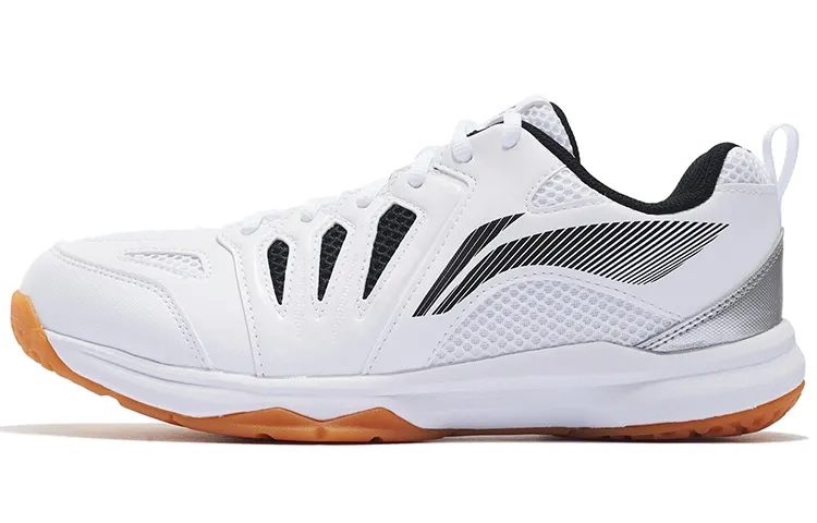 Li Ning Ace Textile, Synthetic Leather Cushioning Slip Resistant Abrasion Resistant Breathable Low top Badminton Shoes