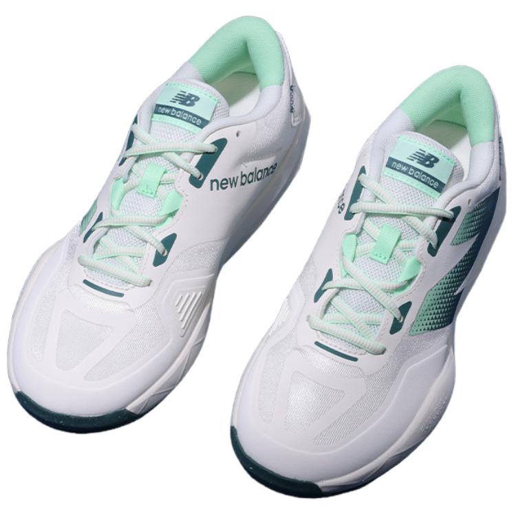 New Balance NB 796 Slip Resistant, Abrasion Resistant, Breathable Low top Tennis Shoes Women’s White Green