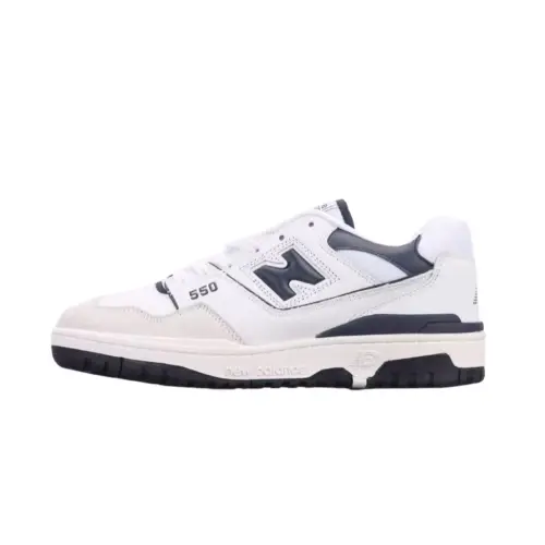 New Balance NB 550 Leather Low top Vintage Basketball Shoes Unisex Black White