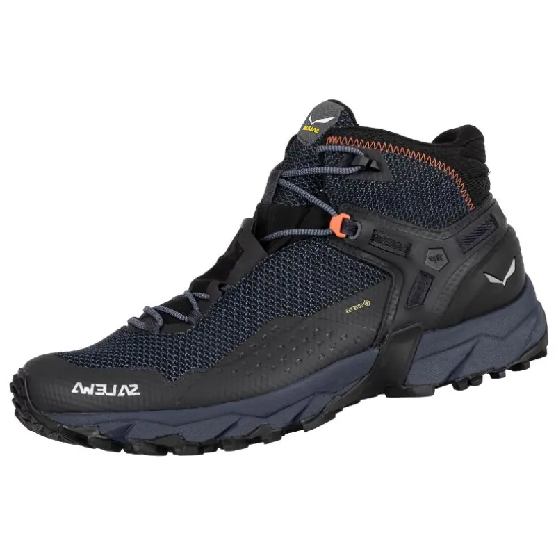 SALEWA ULTRA FLEX 2 Comfortable Abrasion Resistant Waterproof And Breathable Mid top Hiking Shoes Men's Black
