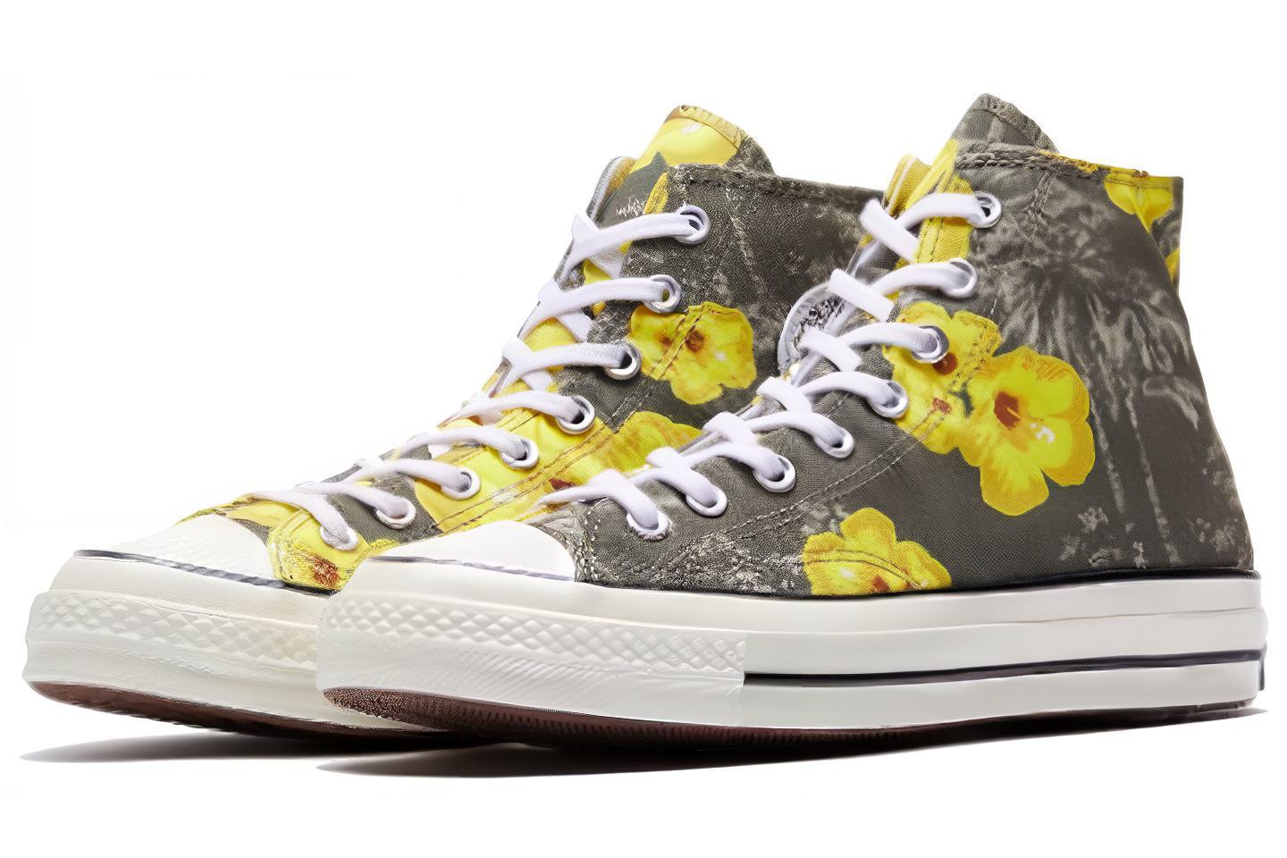 Кеды Converse Chuck Taylor 70S (желто-серые) — Жёлтый / серый — фото 2