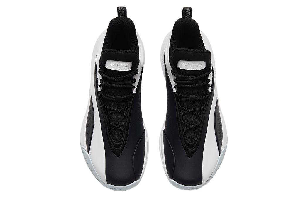 Anta KT Team Cushioning Slip Resistant Abrasion Resistant Low top Basketball Shoes Men’s Black White