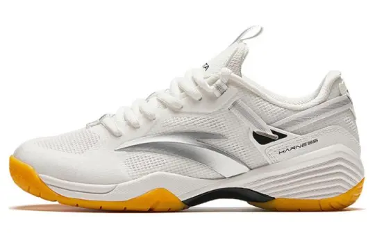 Anta Mesh Comfortable Cushioning, Wear Resistant Low top Badminton Shoes Women's Beige Brown