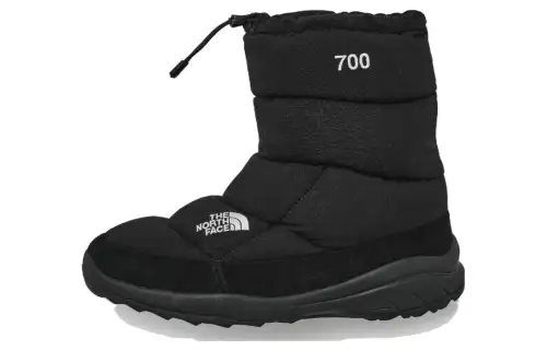 THE NORTH FACE Cotton Fabric Abrasion Resistant Cushioning Short Snow Boots Unisex Black
