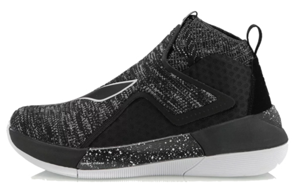 Li Ning YuShuai 12 Non slip Lightweight High top Basketball Shoes Men’s Black White