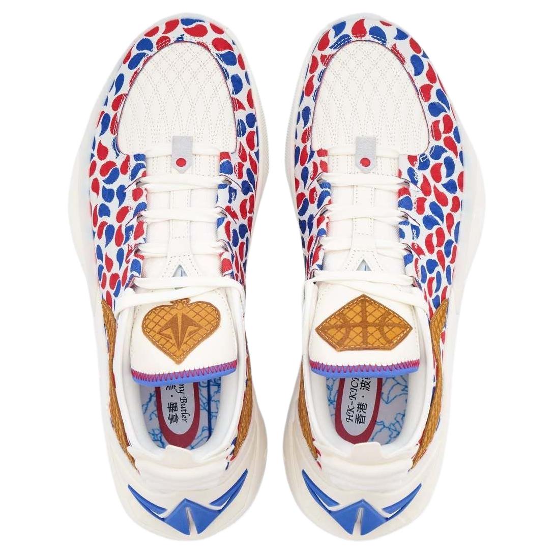 Li Ning JB3 Cushioning, Wear Resistant Low top Basketball Shoes Unisex White Blue Red