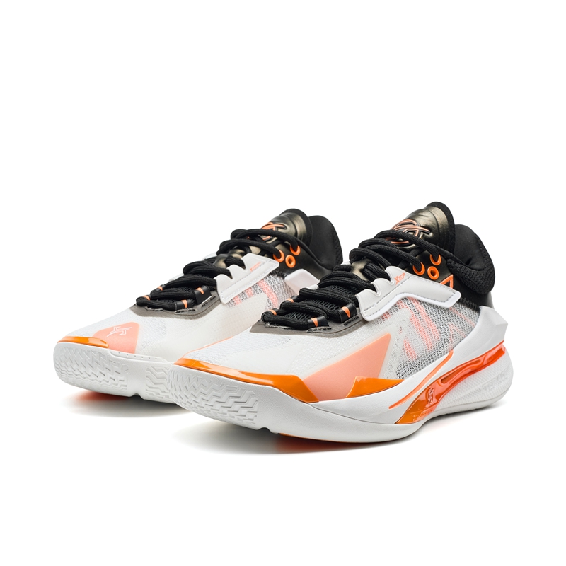 XTEP Cushioning Support Low top Basketball Shoes Men’s White Black Orange