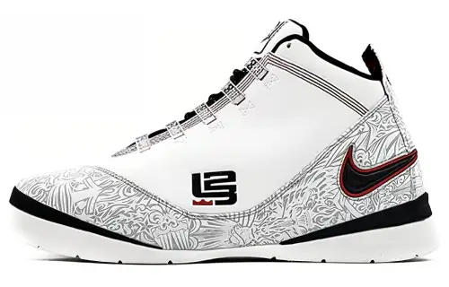 Nike Zoom soldier 2 United We Rise PU white laser shock absorption high top retro basketball shoes men's white laser