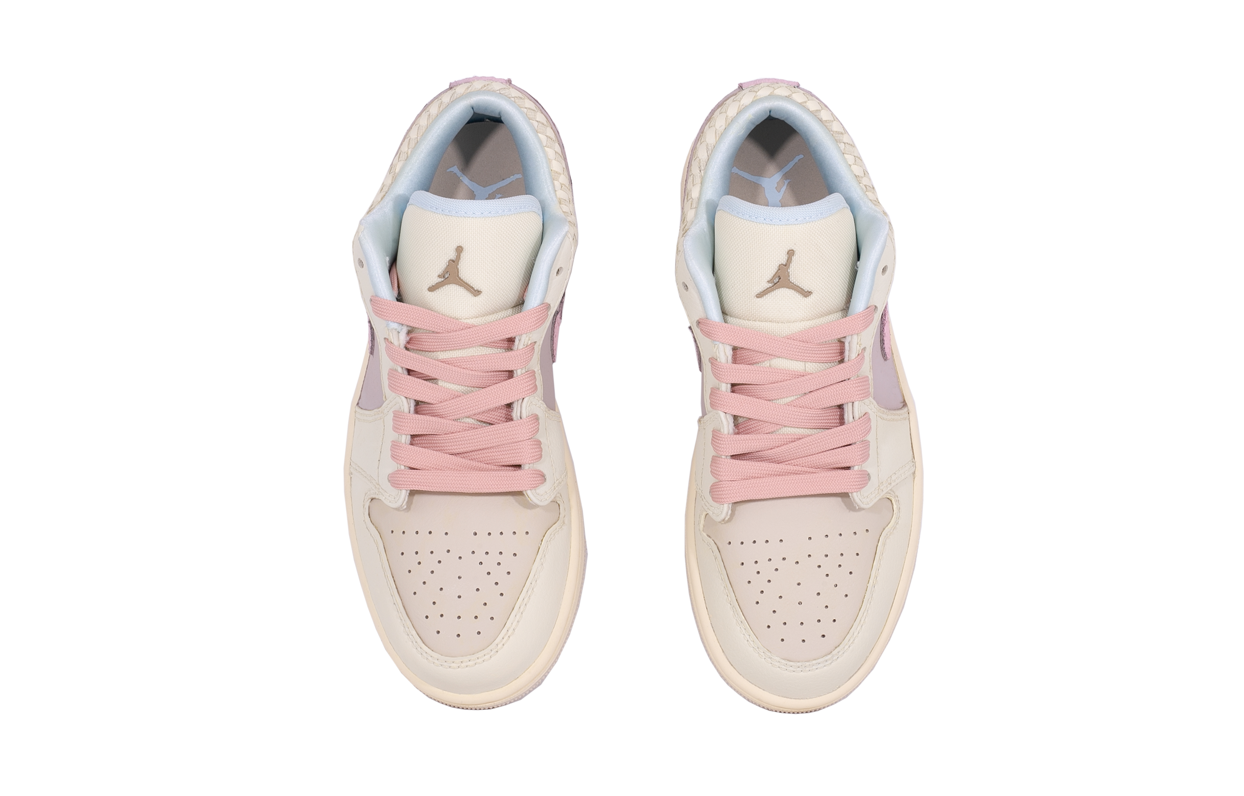 Jordan Air Jordan 1 Desert Rose Low top Vintage Basketball Shoes Unisex Yellow Pink