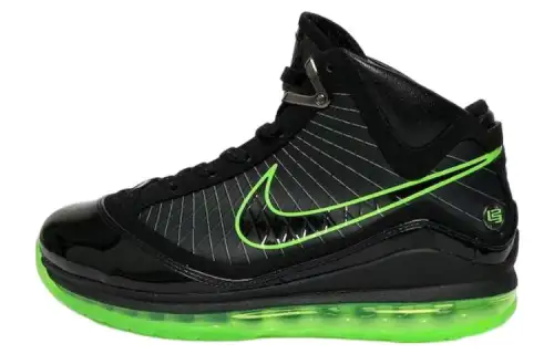 Nike Lebron 7 Dunkman shock absorption high top retro basketball shoes men's black