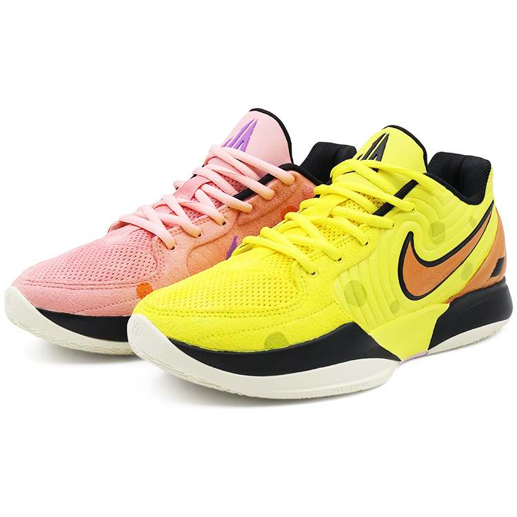 Nike Ja Morant 2 Low top Basketball Shoes Unisex Yellow Pink