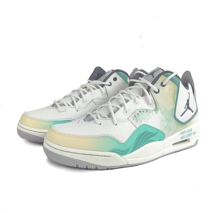 Jordan Courtside 23 Cushioning Slip Resistant Mid top Vintage Basketball Shoes Men’s Green White