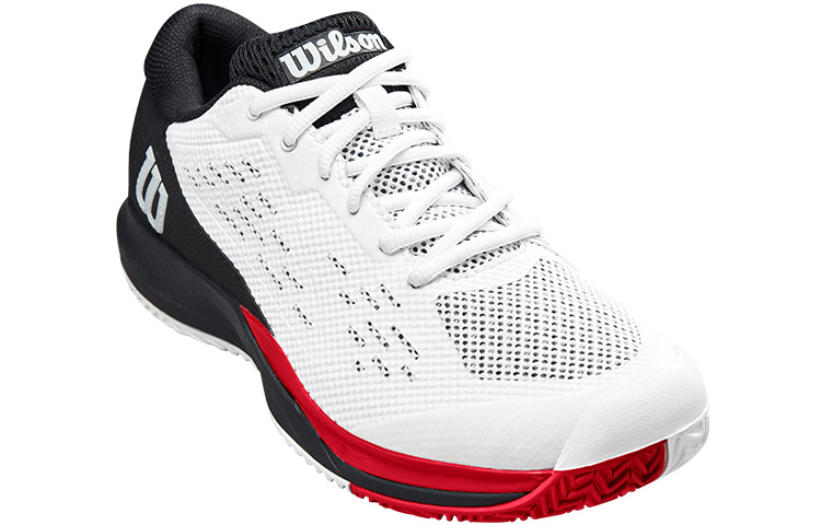 Wilson Rush Pro Ace Cushioning Slip Resistant Abrasion Resistant Coverage Low top Tennis Shoes Men’s White Black Red