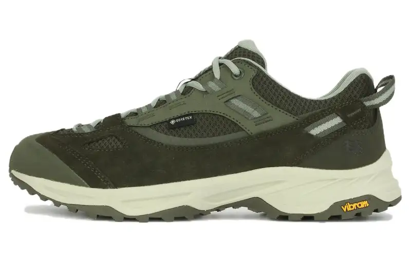 KOLON SPORT Motion Cushioning Slip Resistant Abrasion Resistant Waterproof Low top Hiking Shoes Unisex Green