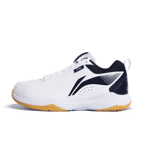 Li Ning Ace Cushioning Slip Resistant Coverage Low top Badminton Shoes Unisex White Black