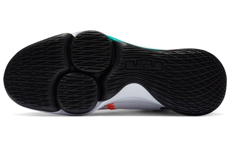 Кроссовки Nike Witness 5 LeBron EP (бело-зелено-оранжевые) — 白/绿/橘 — фото 6