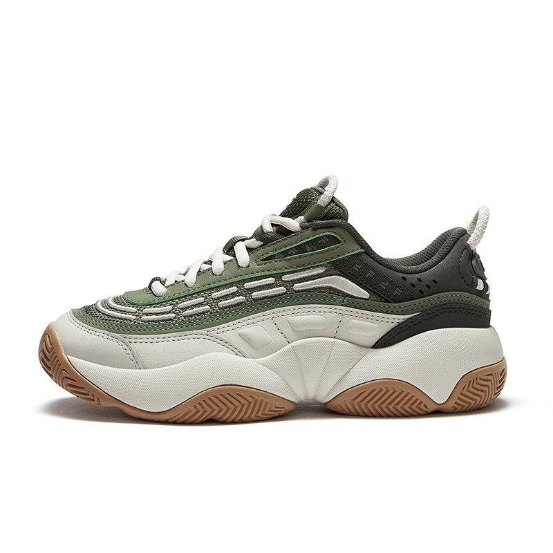 FILA FUSION FIRE Flame Shoes Balance Rebound Low top Vintage Basketball Shoes Women’s Olive Green