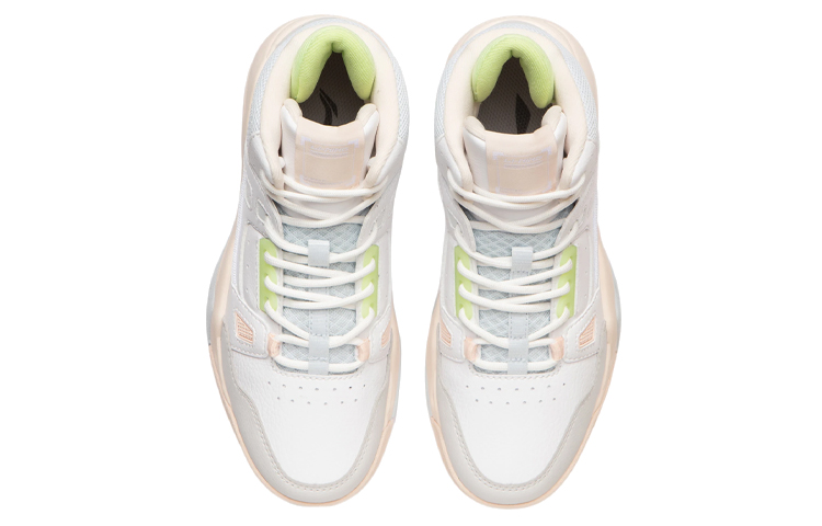 Li Ning Cushioning Slip Resistant Abrasion Resistant Breathable Lightweight Mid top Vintage Basketball Shoes Women’s