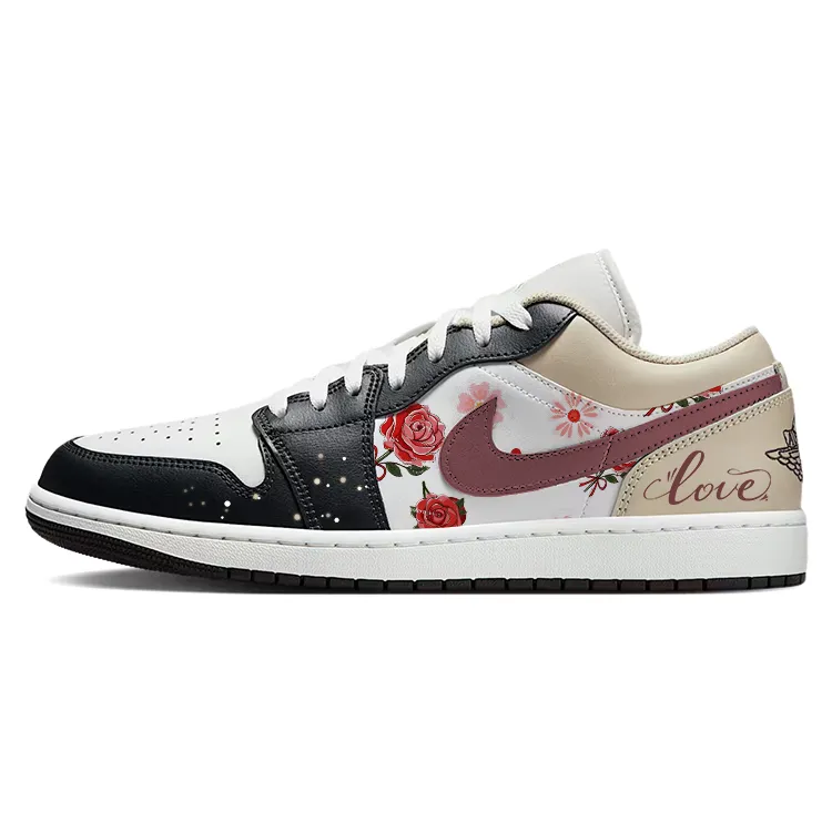 Jordan Air Jordan 1 Vintage Basketball Shoes Unisex Low Top White/Black
