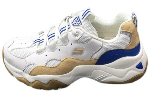 Skechers D'Lites Low Chunky Shoes White/Blue