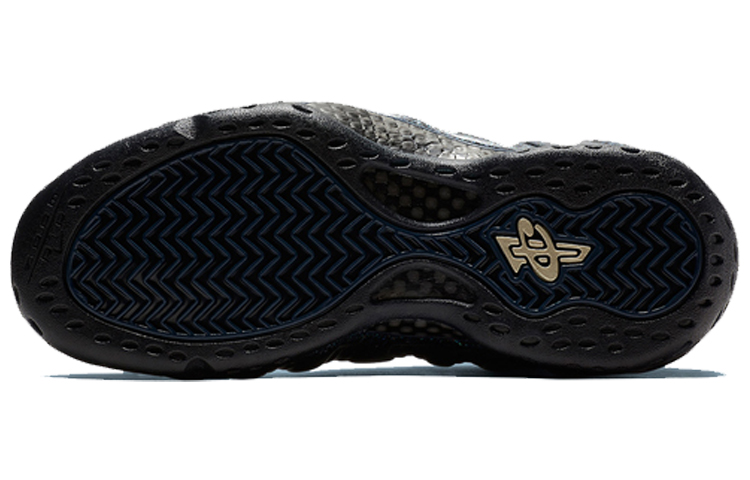 Женские кроссовки Nike Foamposite One Air Glittery OG (темно-синие) — Тёмно-синий — фото 5