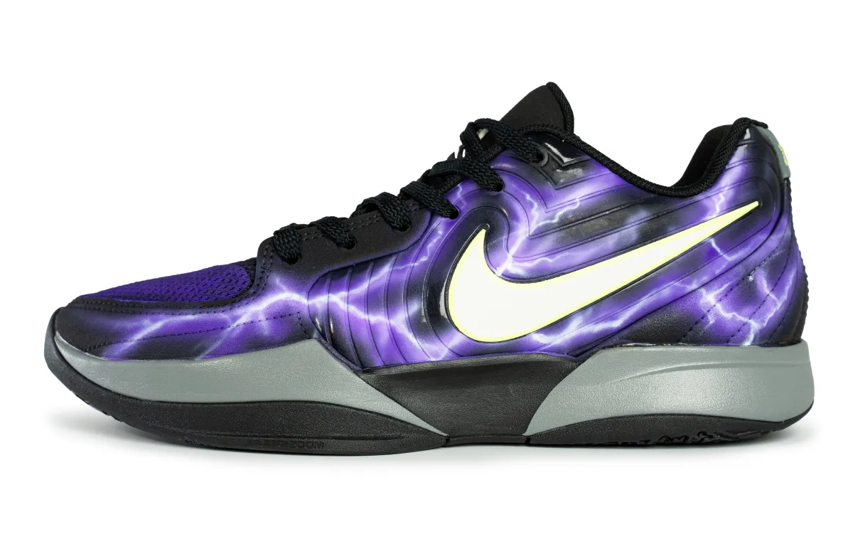 Nike Ja 2 Slip Resistant Anti Rollover Super Light Low top Basketball Shoes Men's Black Purple