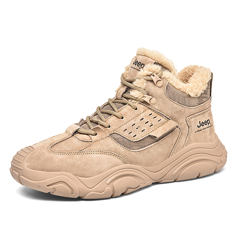 Jeep Slip Resistant Abrasion Resistant Mid top Hiking Shoes Men’s Sand