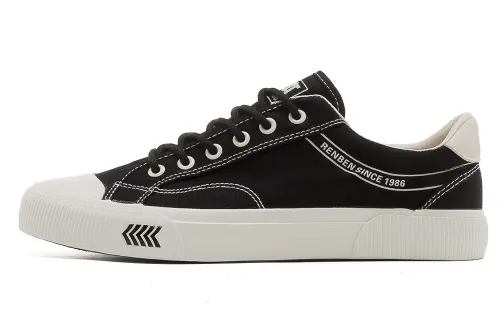 RENBEN Abrasion Resistant Abrasion Resistant Low top Canvas Shoes Men's Black