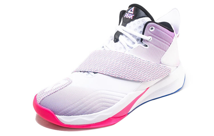 PEAK Cushioning Slip Resistant Abrasion Resistant High top Performance Basketball Shoes Men’s Rose Red